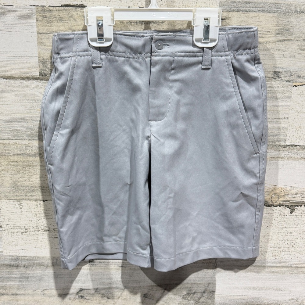 Under Armour Golf Shorts Boys Small Gray Performance Golfcore *Flawed